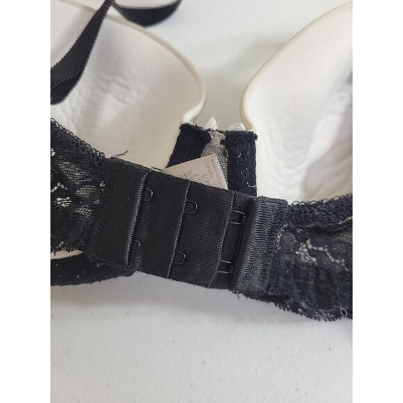 Victoria's Secret Dream Angels Black & White Lace Lined Demi Underwire Bra 34D - Picture 8 of 8